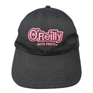 O'Reilly Auto Parts Strapback Baseball Cap Black One Size Adjustable Embroidered